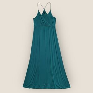 GAP Teal Maxi Dress Small Cross-Front Spaghetti Strap